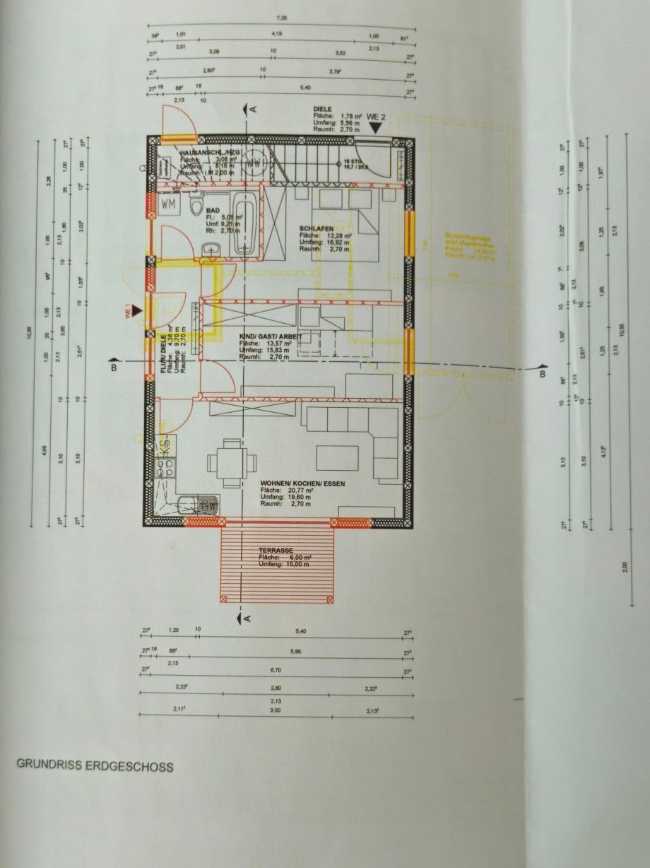 Grundriss Erdgescho� Zweifamilienhaus Berlin