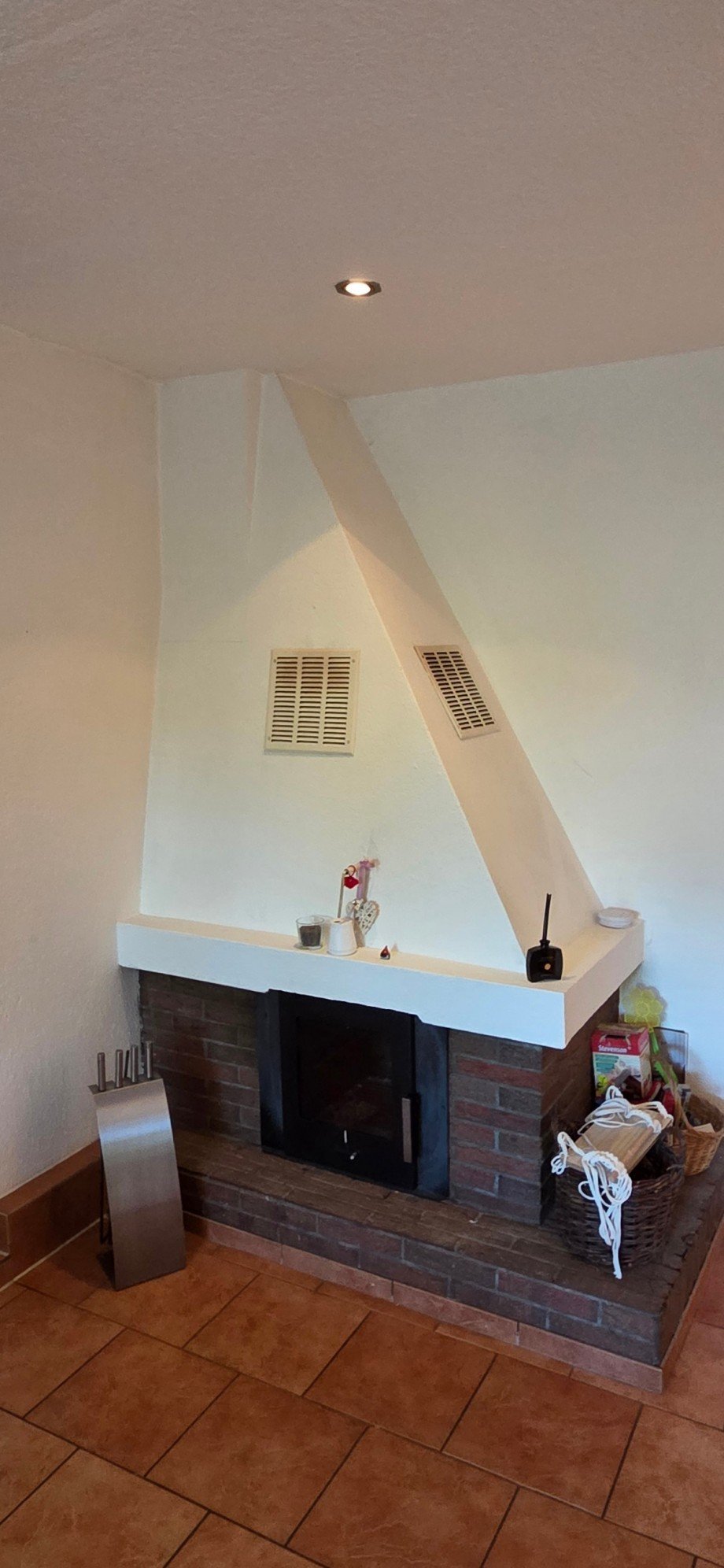 Kamin im Wohnzimmer Reihenendhaus Berlin